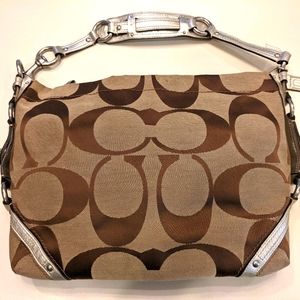 Large gold Coach purse